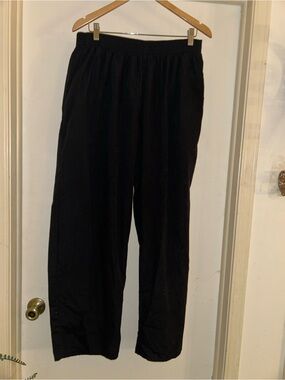 Landau Black Elastic-Waist Scrub Pants